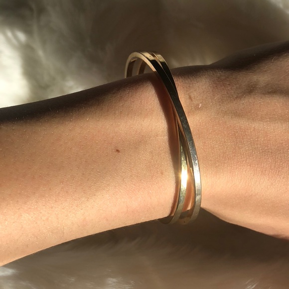 Anthropologie Jewelry - Anthro gold contemporary bracelet